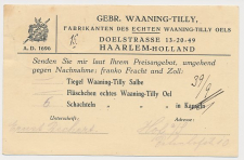 Firma briefkaart Haarlem 1925 - Haarlemmer Olie