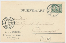 Firma briefkaart Meppel 1907 - Granen - Meel