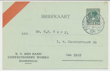 Firma briefkaart Roosendaal 1931 - Red Band  Confectionery Works