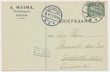 Firma briefkaart Sneek 1913 - Tufschipper