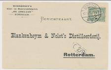 Firma briefkaart Schiedam 1914 -Gist- Moutwijnfabriek De Adelaar