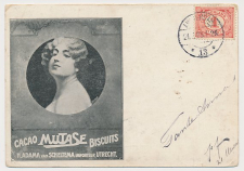 Firma briefkaart Utrecht 1908 - Cacao - Mutase - Biscuits