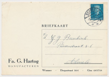 Firma briefkaart Wormer 1952 - Manufacturen 