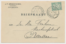 Firma briefkaart Zuidbroek 1908 - Aannemer