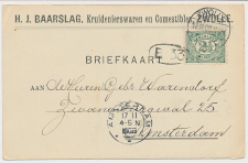 Firma briefkaart Zwolle 1908 - Kruidenierswaren