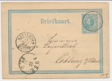 Briefkaart G. 8 Rotterdam - Coblenz Duitsland 1875