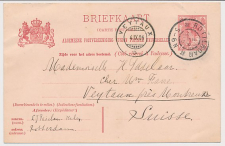 Briefkaart G. 65 Rotterdam - Veytaux Zwitserland 1905