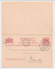 Briefkaart G. 72 z-1 Delft - Brussel Belgie 1907 