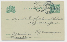 Briefkaart G. 96 a II Zwolle - Groningen 1918