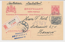 Briefkaart G. 76 Aangetekend / Bijfrankering Amsterdam 1911     