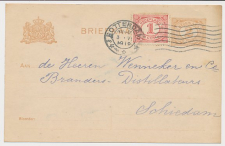 Briefkaart G. 88 a II / Bijfrankering Rotterdam - Schiedam 1919