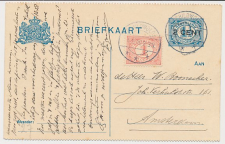 Briefkaart G. 94 b I / Bijfrankering Schildwolde -Amsterdam 1918