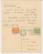 Briefkaart G. 229 / Bijfrankering Utrecht - Eindhoven 1940 v.v.