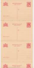Briefkaart G. 84 b I - Complete strip van 10
