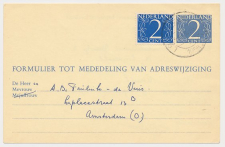 Verhuiskaart G. 24 Loosdrecht - Amsterdam 1958
