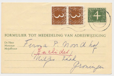 Verhuiskaart G. 26 Breda - Groningen 1967