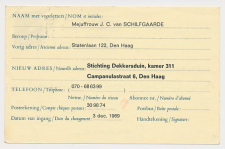 Verhuiskaart G. 35 Particulier bedrukt Den Haag 1969