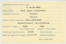 Verhuiskaart G. 35 Particulier bedrukt Amsterdam 1969