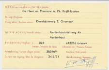 Verhuiskaart G. 36 Particulier bedrukt Haarlem 1971