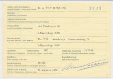 Verhuiskaart G. 37 Particulier bedrukt Den Haag 1972