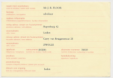 Verhuiskaart G. 38 Particulier bedrukt Zwolle 1973