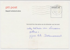 Dienst PTT Zwolle 1985 - Opgaaf verbeterd adres