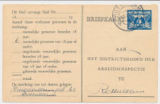 Arbeidslijst G. 21 a Locaal te Rotterdam 1945