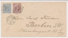 Envelop G. 5 b / Bijfrankering Amsterdam - Duitsland 1892