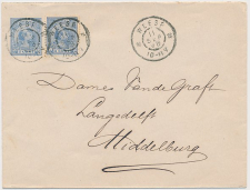 Envelop G. 6 a / Bijfrankering Weesp - Middelburg 1898