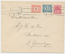 Envelop G. 20 / Bijfrankering Leiden - s Gravenhage 1920