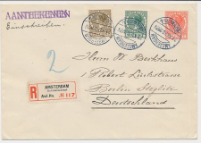 Envelop G. 22 / Bijfr. Aangetekend Amsterdam - Duitsland 1930