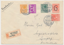 Envelop G. 24 / Bijfr. Aangetekend Amsterdam - Duitsland 1934
