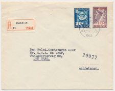 Envelop G. 31 / Bijfr.  Aangetekend Deventer - s Gravenhage 1950