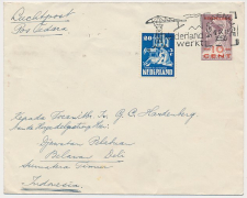 Envelop G. 31 / Bijfrankering s Gravenhage - Indonesia 1950