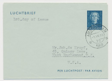 Luchtpostblad G. 6 Amsterdam USA 1953 1e dag / FDC