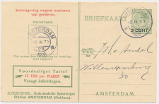 Spoorwegbriefkaart G. PNS216 f - Locaal te Amsterdam 1928