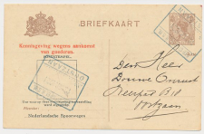 Spoorwegbriefkaart G. NS122- I e - Locaal te Oostzaan 1921