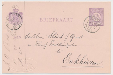 Kleinrondstempel Bergum 1889 - Firma Blinddruk
