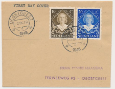 Oegstgeest FDC / 1e dag Em. Inhuldiging 1948 