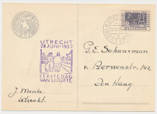 FDC / 1e dag Em. Rijkstelegraaf 1952 - Stempel ITEP