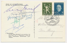 FDC / 1e dag Em. Nationaal Luchtvaartfonds 1954 -Autopostkantoor