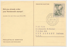 FDC / 1e dag Em. Rembrandt 1956 - Philatelistische Dienst