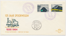 FDC / 1e dag Em. 125 Jaar Spoorwegen 1964 - E65 - Wonderland    