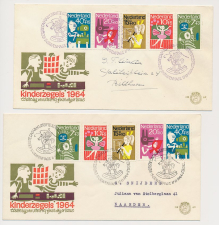 FDC / 1e dag Em. Kind 1964 - E69 - Stempel Paars / Zwart