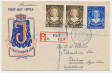 FDC / 1e dag Em. Inhuldiging 1948 - Uitgave Breel