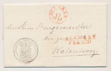 ALKMAAR  FRANCO - Callantsoog 1837