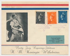 FDC / 1e dag Em. Regeringsjubileum 1938 - Stempel Houtrust