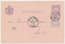 Kleinrondstempel Maastricht - Mechelen Belgie 1884