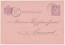 Bloemendaal - Kleinrondstempel Overveen 1882