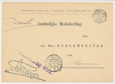 Kleinrondstempel De Wijk (Dr:) 1899